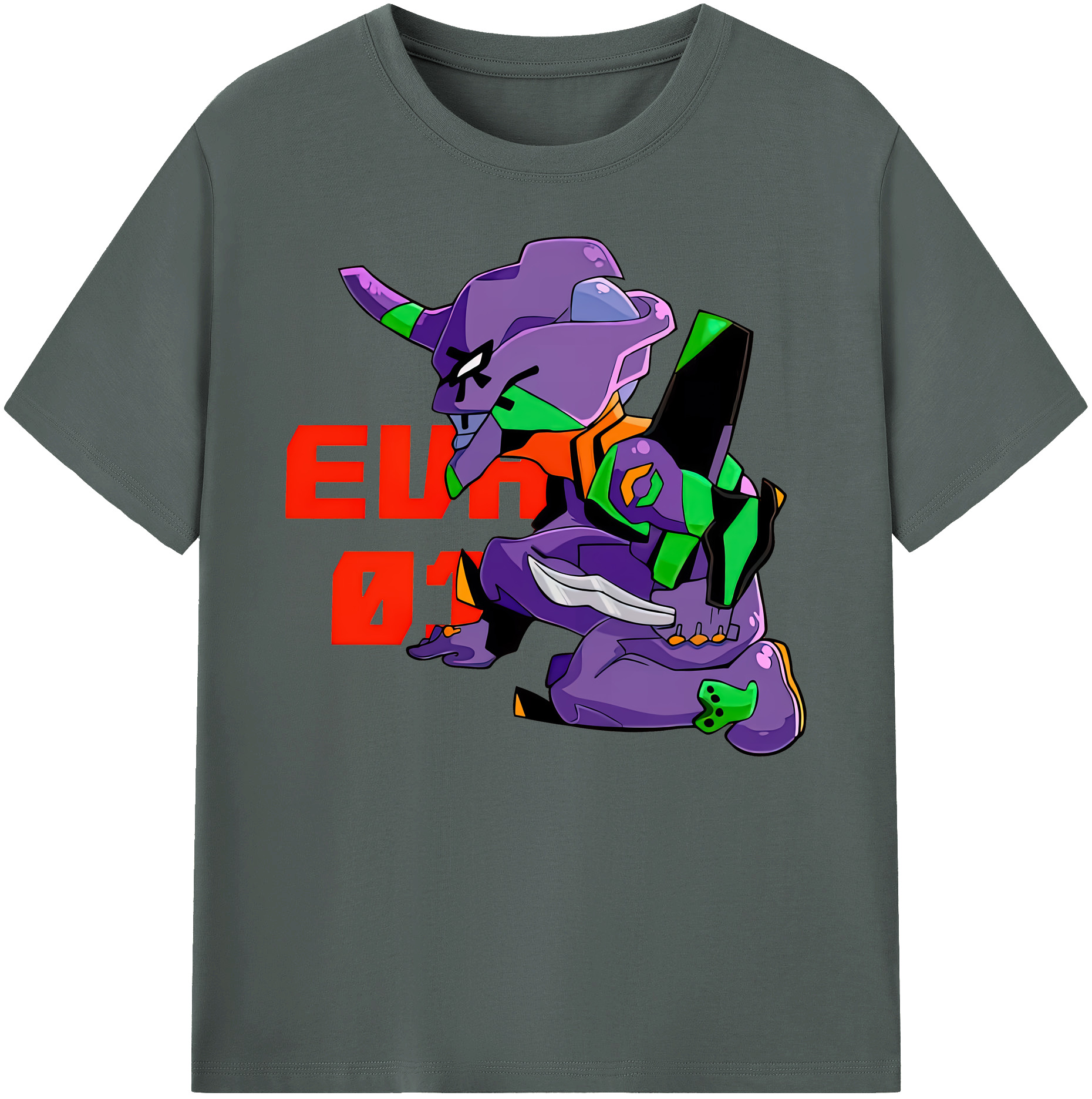 （画像用） EVA 新世紀エヴァンゲリオン 綿100％ メンズ半袖Tシャツ｜肌触りやわらか＆通気性